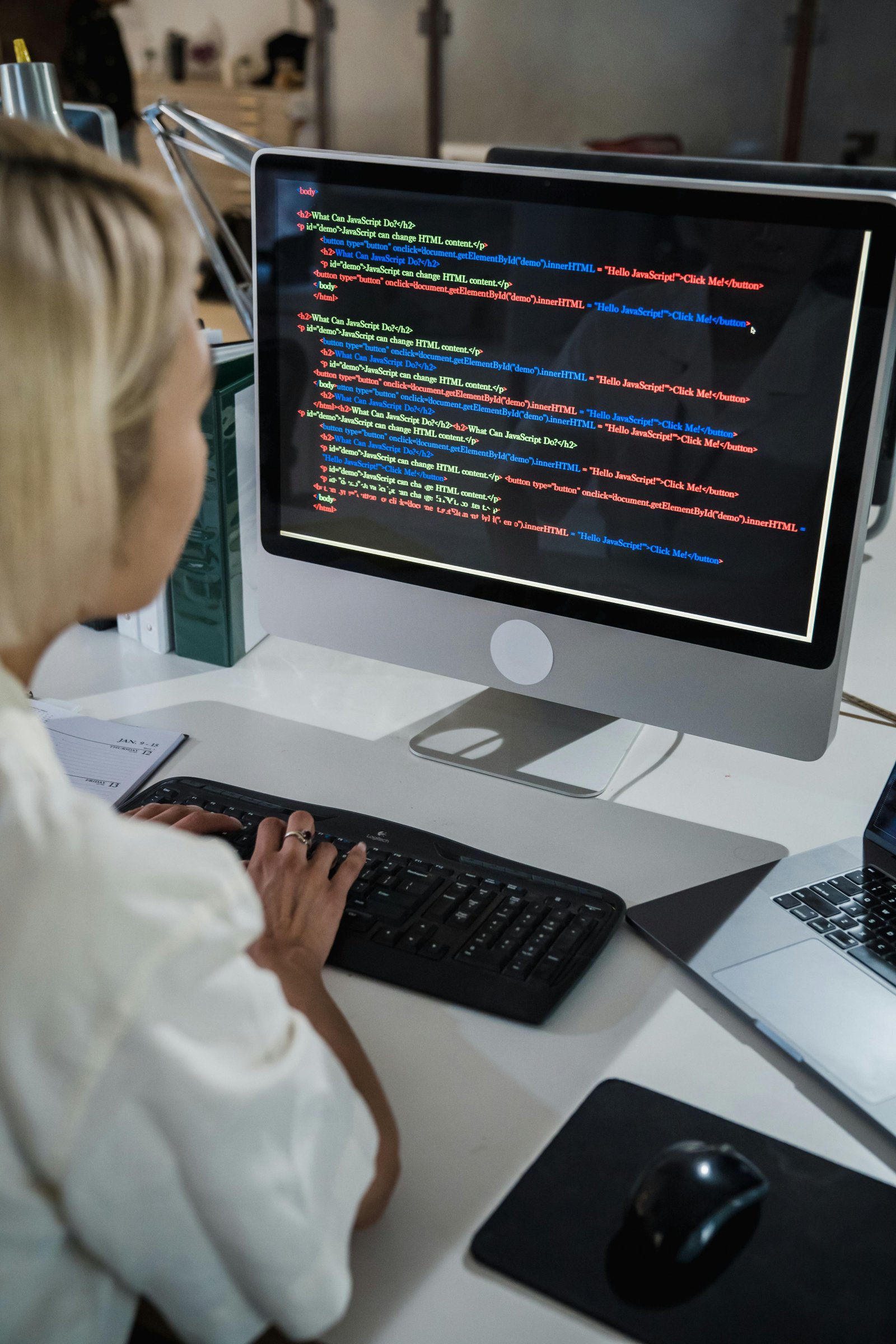Students learning in a computer lab
